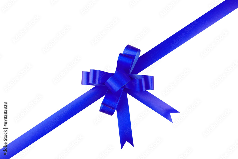 Blue Ribbon Bow Isolated Background Blue Ribbon Bow Isolated Background