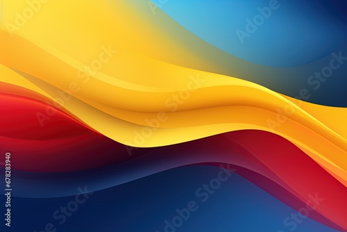 Colorful wavy abstract background. Ai Generative