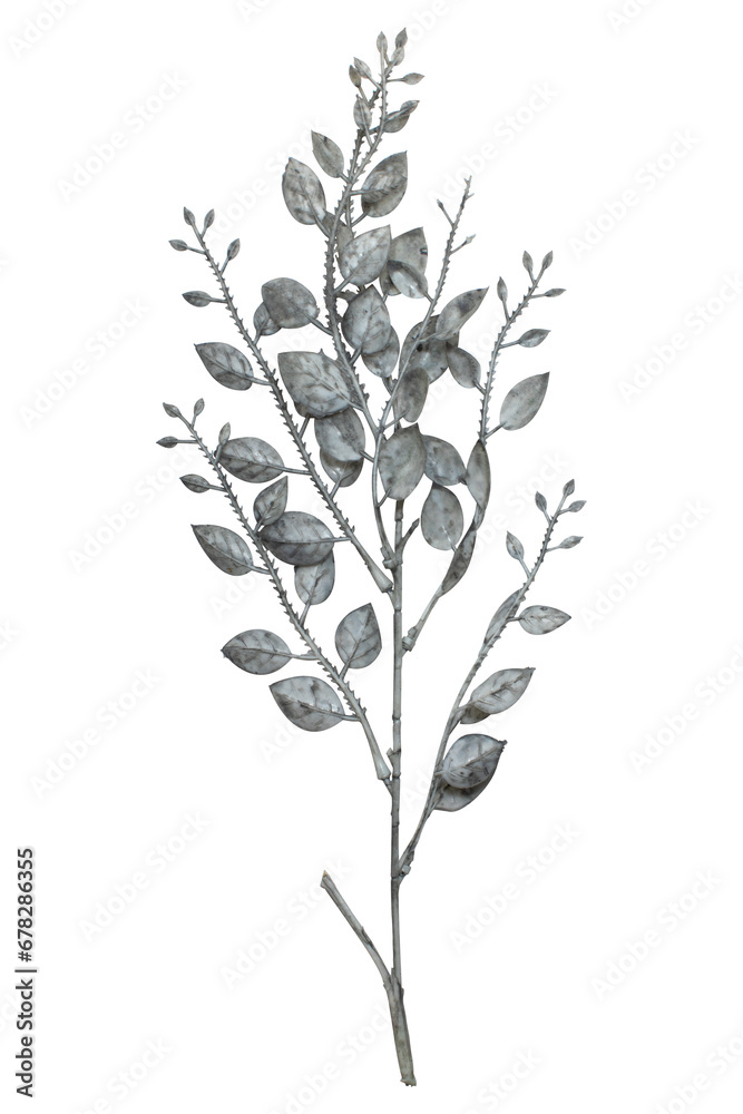 Artificial Silver Christmas Branch PNG