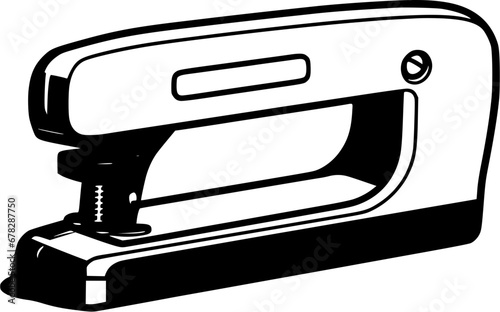 Stapler Back to School Vintage Outline Icon In Hand-drawn Style