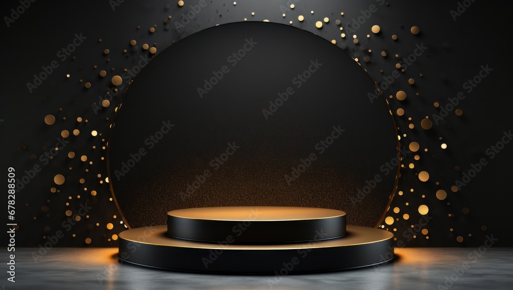 Black friday banner background, Luxury black friday sale scene for