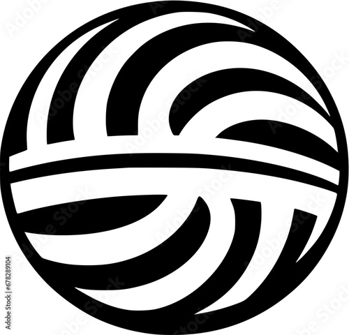 Sports Fitness Ball Exercise Vintage Outline Icon In Hand-drawn Style