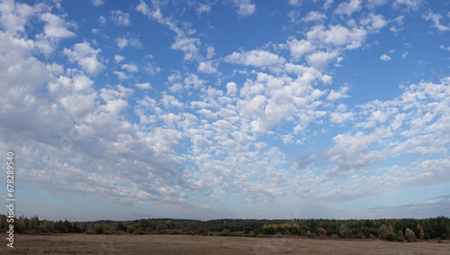 Fototapeta Naklejka Na Ścianę i Meble -  White clouds, panoramic view of sky with clouds