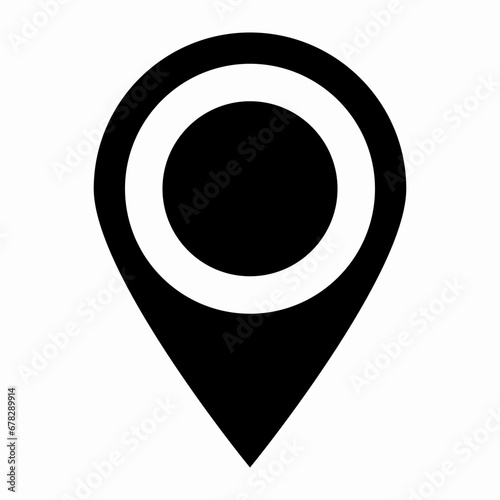 Free Download Location pin map icon. Flat design. Vector illustration sign on a white isolated background. - GFXLoad