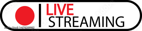 Free Download Live streaming icon. Red symbol and button of live streaming, broadcasting, online stream. Lower third template for tv, shows, movies and live performances isolated on transparent background. - GFXLoad