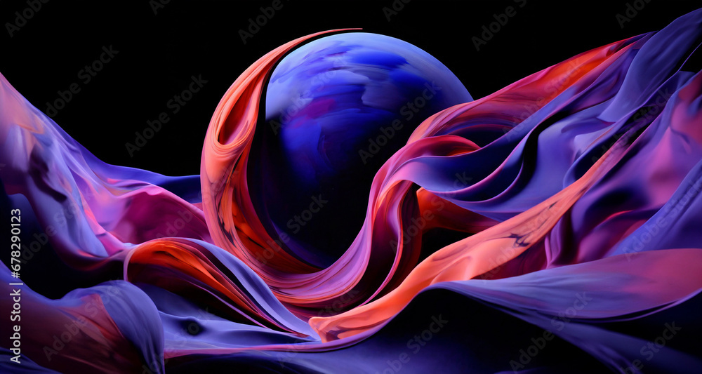 Naklejka premium abstract background with a sphere in the center