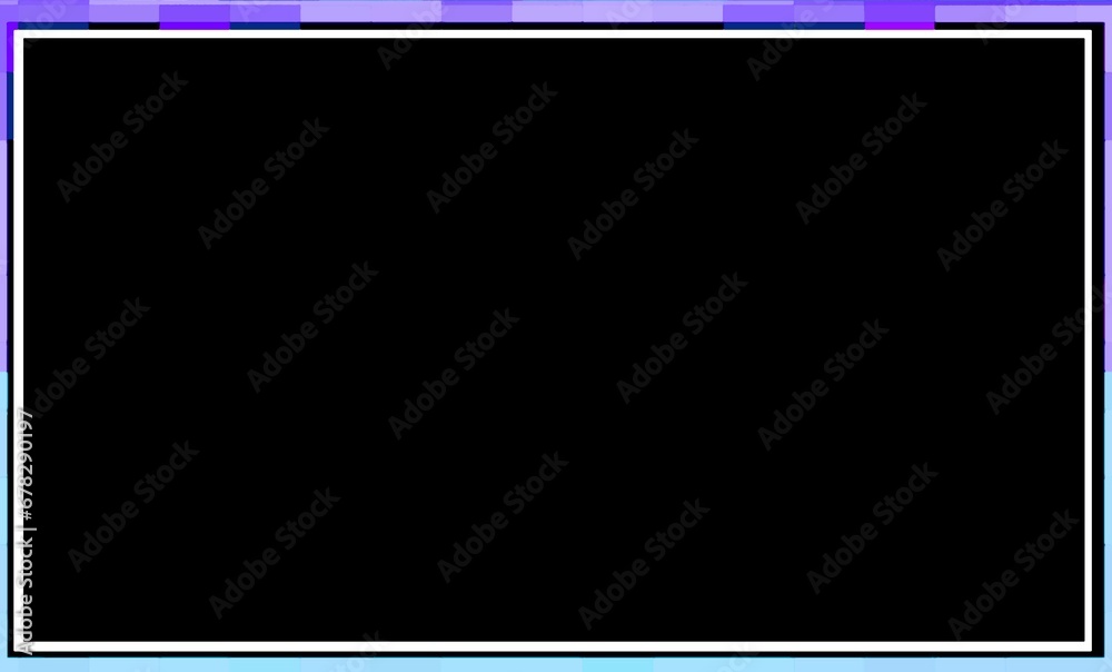 Creative purple and blue frame with black panel - white text matches Creative purple and blue frame with black panel - white text matches