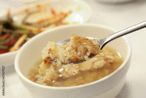 Scorched Rice Soup Korean food