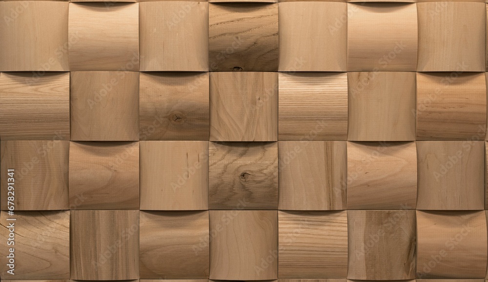 Closeup shot of wooden wall of cubes with copy space Closeup shot of wooden wall of cubes with copy space