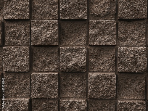 Quadro su tela Cinder block wall background and texture with copy space