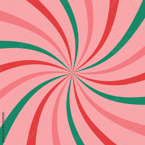pink and green stripes abstract background in christmas colors design