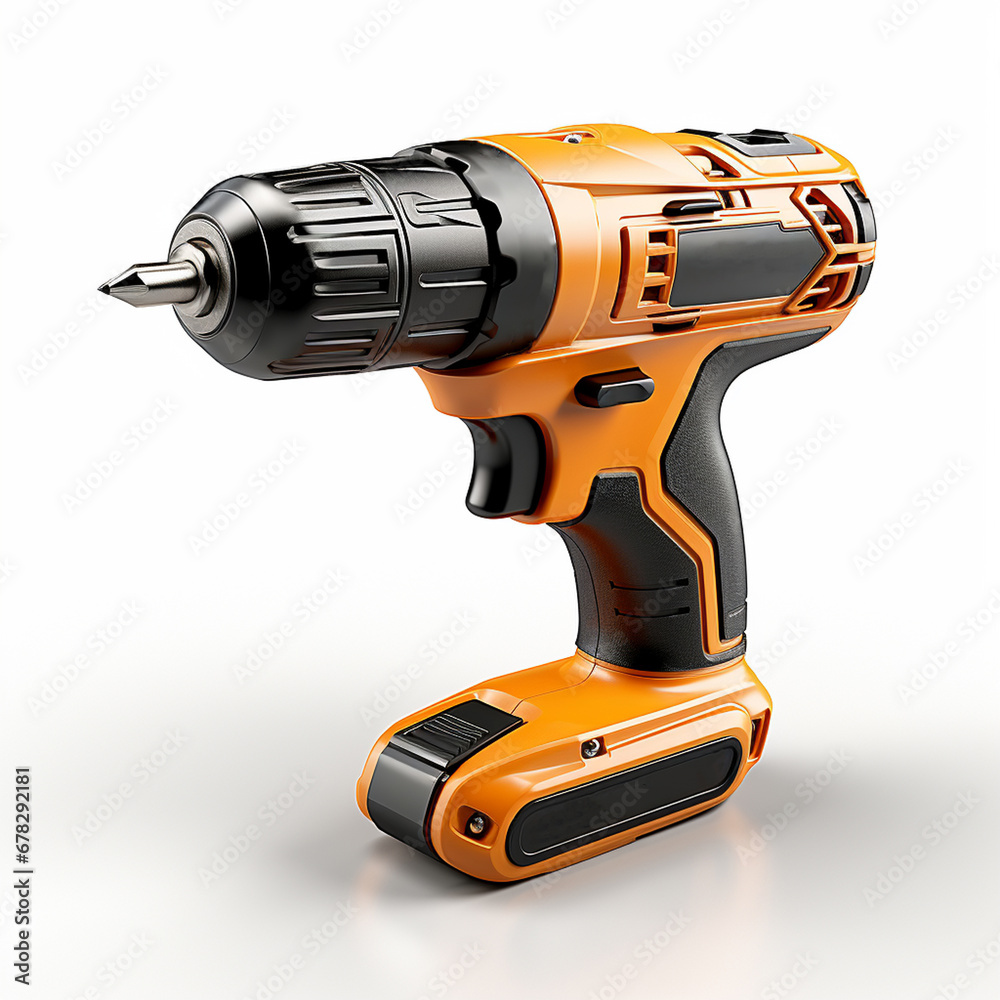 cordless screwdriver on white background cordless screwdriver on white background