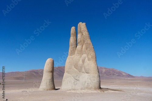 The Hand of the desert in the Atacama desert, Chile