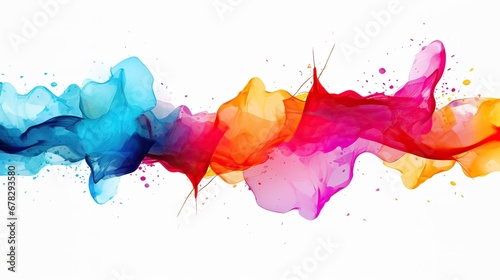 Abstract background with colorful streaks, desktop wallpaper, illustration, dark background, rainbow colors, smoke