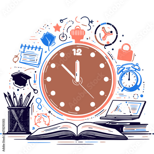 Beyond the Clock: Illustration of Holistic Time Management photo