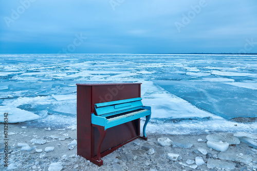 Winter Lakeside Piano photo