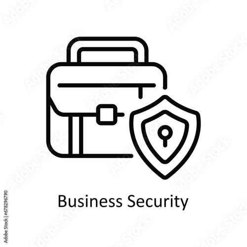 Business Security vector outline Icon Design illustration. Business And Management Symbol on White background EPS 10 File