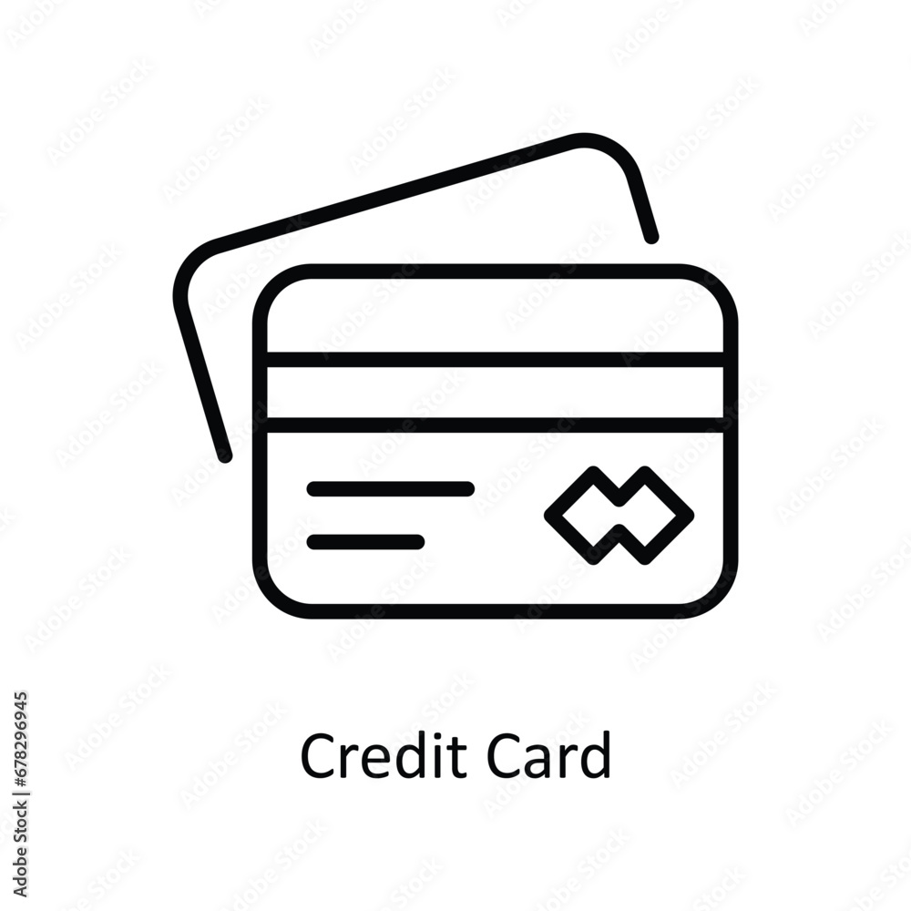 Credit Card vector outline Icon Design illustration. Business And Management Symbol on White background EPS 10 File Credit Card vector outline Icon Design illustration. Business And Management Symbol on White background EPS 10 File