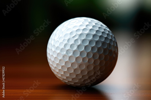 White golf ball close-up