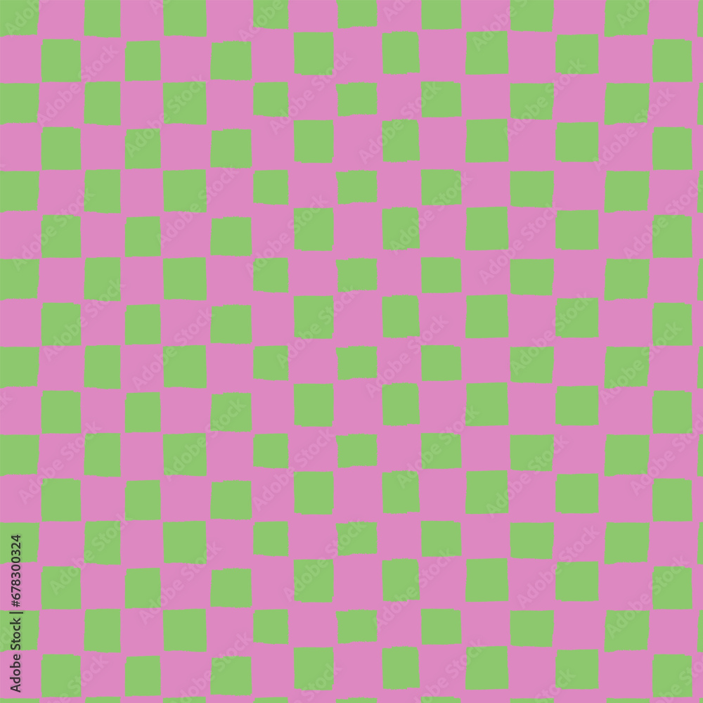 Seamless large checkered repeating pattern for wrapping paper, bedding, home design and other design projects in futuristic aesthetics and retro futurism
