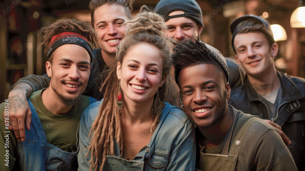 Young Successful Team that likes to Work Together with Employees Generative AI Digital Art Background Illustration Wallpaper Magazine Journal Poster Young Successful Team that likes to Work Together with Employees Generative AI Digital Art Background Illustration Wallpaper Magazine Journal Poster