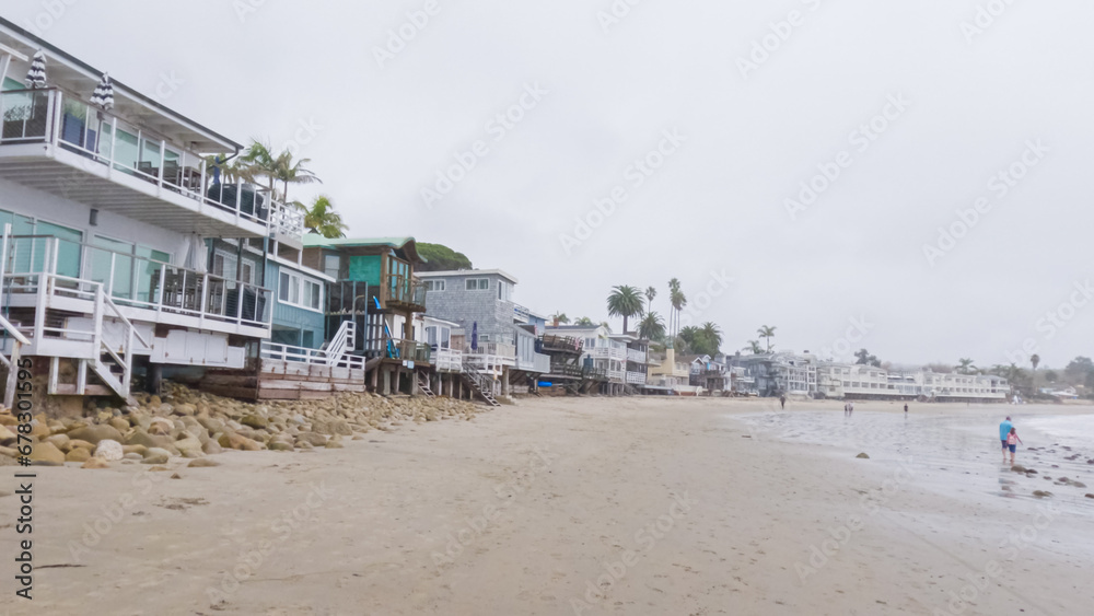 Gloomy Winter Beach Walk in Miramar, California