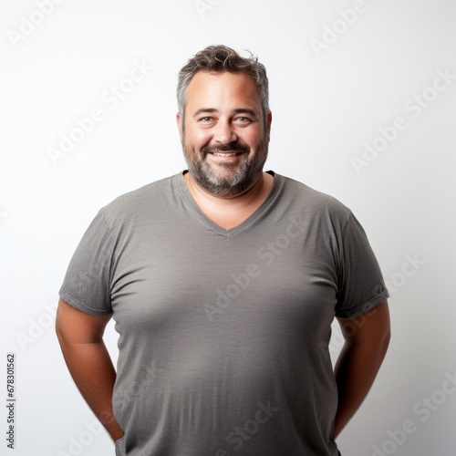 a man in a grey shirt