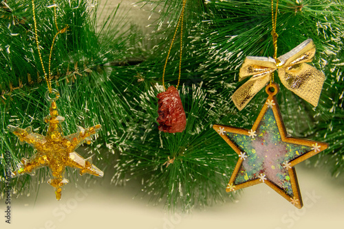 Christmas Decoration Christmas Tree Toys, Handmade tree and Epoxy Resin Toys for Home Decor. dIY photo