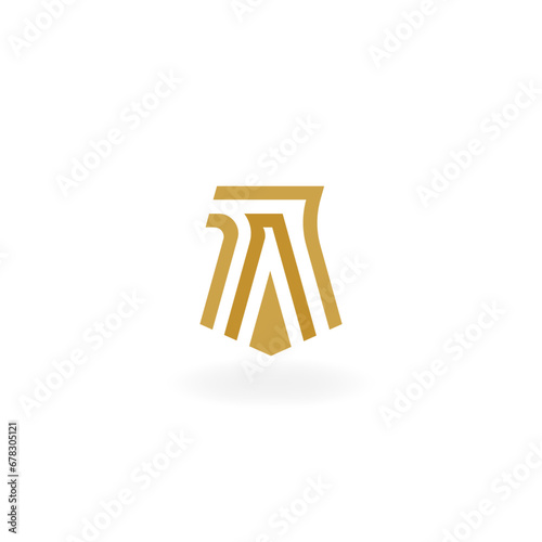 Simple, Abstract logo depicting the letter "A", Eagle Head, Bird head, Suitable for branding businesses, websites, or products with names starting with A. Ideal for tech, finance, fashion, A logo (ID: 678305121)