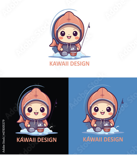 Kawai design little girl