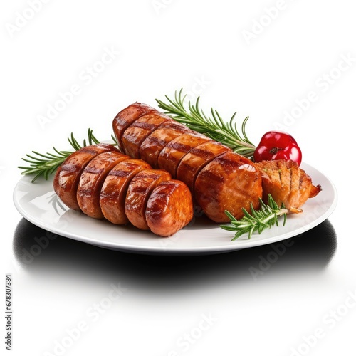 Meat Sausages on Plate