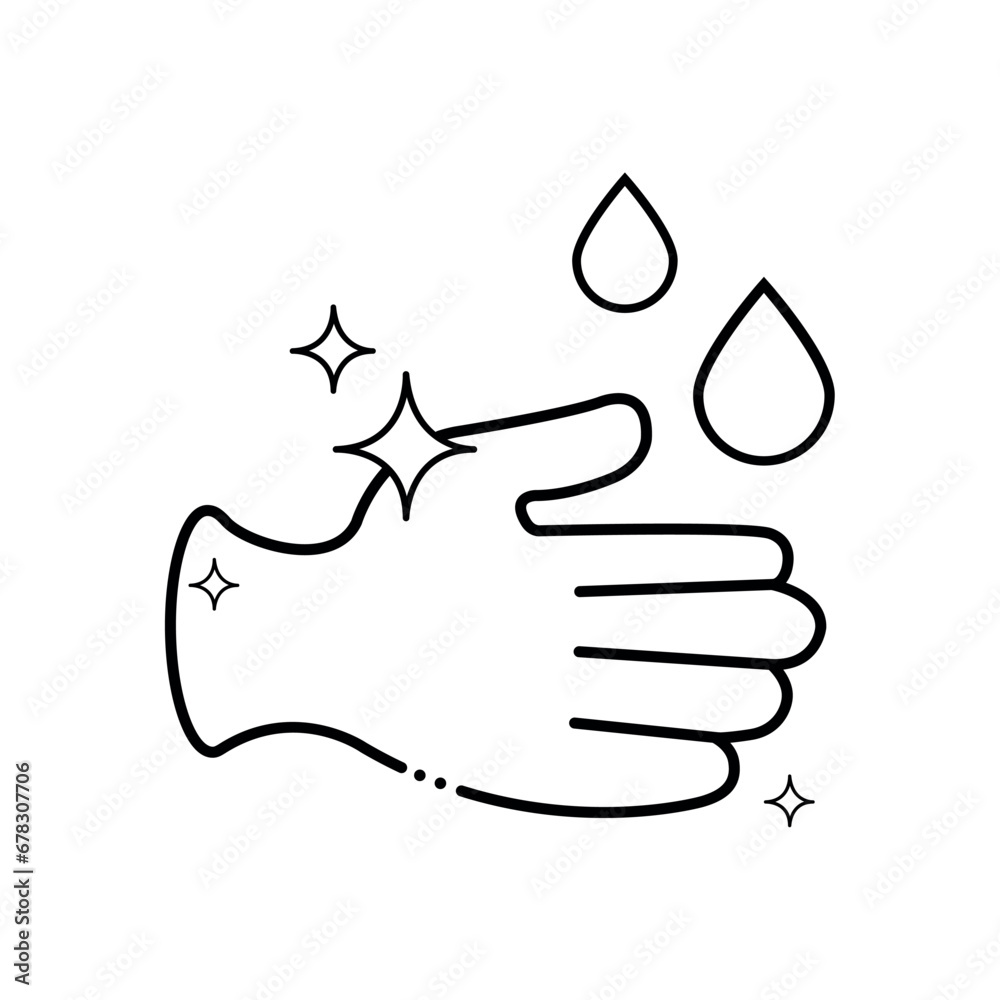 Isolated kitchen glove with drops of water icon Vector Isolated kitchen glove with drops of water icon Vector