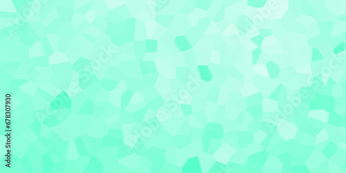 Mint Broken quartz stained Glass Background. Voronoi diagram background. Seamless pattern vector Vintage background. Geometric Retro tiles pattern 