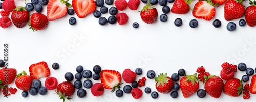 the strawberry frame is composed of berries Generative AI