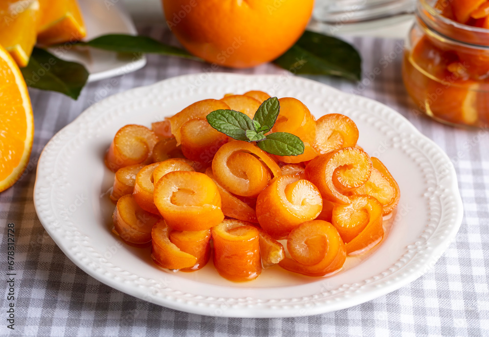From traditional Turkish cuisine; Orange peel jam (Turkish name; Portakal kabugu receli) From traditional Turkish cuisine; Orange peel jam (Turkish name; Portakal kabugu receli)