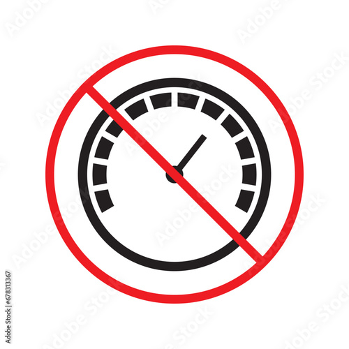 Free Download Forbidden Prohibited Warning, caution, attention, restriction label danger. Vector meter flat icon. Gauge vector icon. Do not use Speedometer measurement sign. Gauge symbol pictogram UX UI - GFXLoad