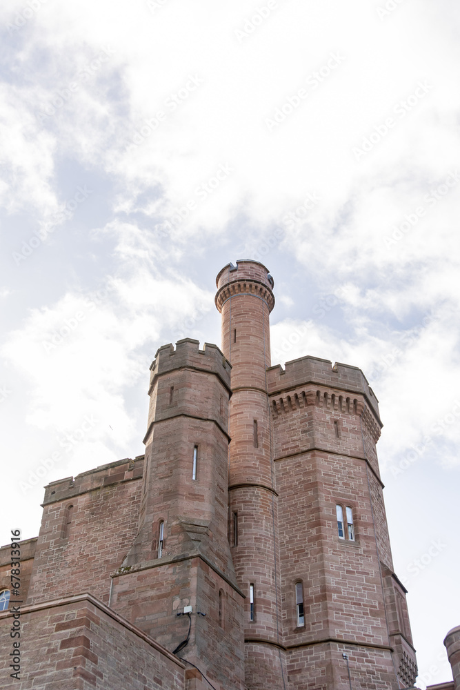 inverness castle on the hill above the old town