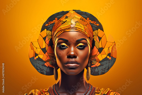 Black history month or woman's day celebration, Africa day concept Ethnic black woman 