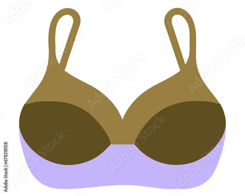Sports and Gym Bra For Women and Girls Wear vector illustration. Sports and fashion objects icon concept