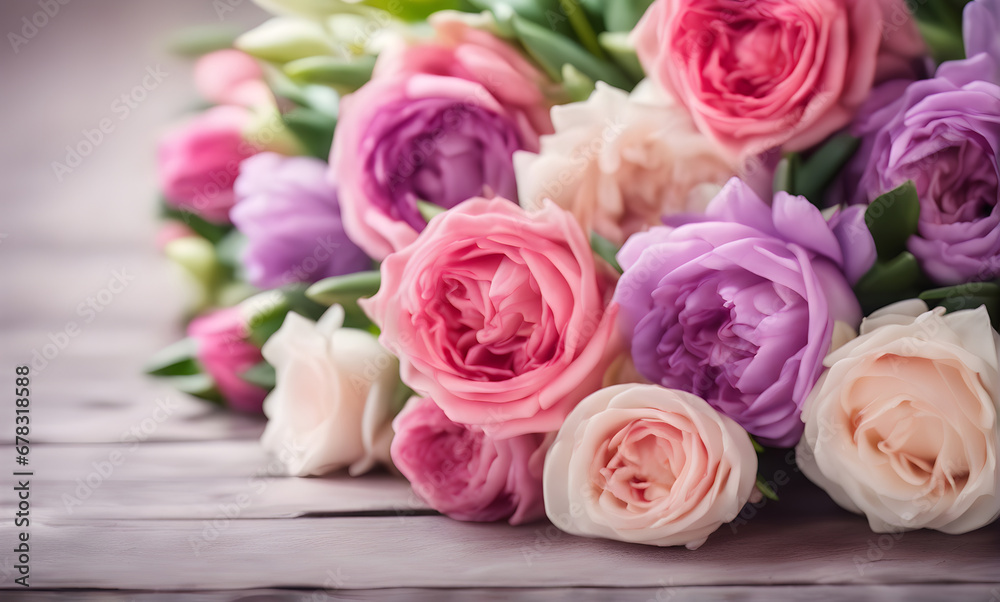 Beautiful flowers bouquet and bokeh background Beautiful flowers bouquet and bokeh background