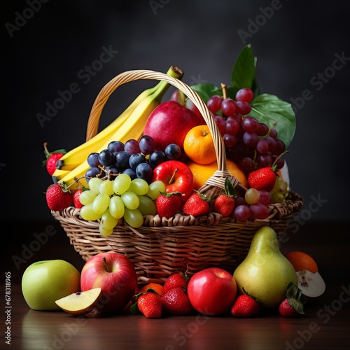 fruits in basket  fresh fruits