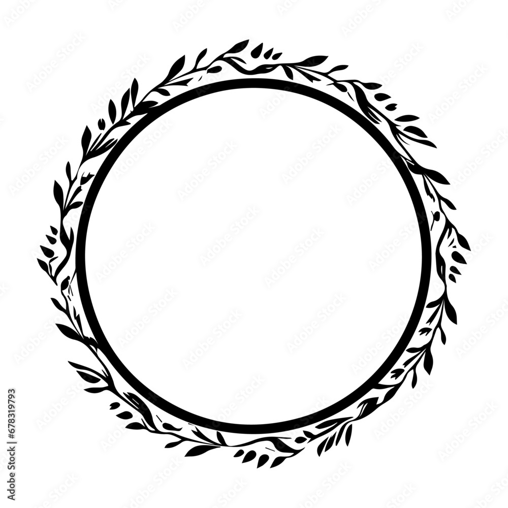 Floral Frame vector silhouette, Floral vector frame, frame design illustration, Floral Frame vector silhouette, Floral vector frame, frame design illustration,