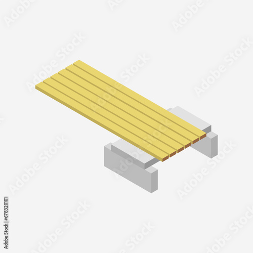 Isometric swimming pool trampoline