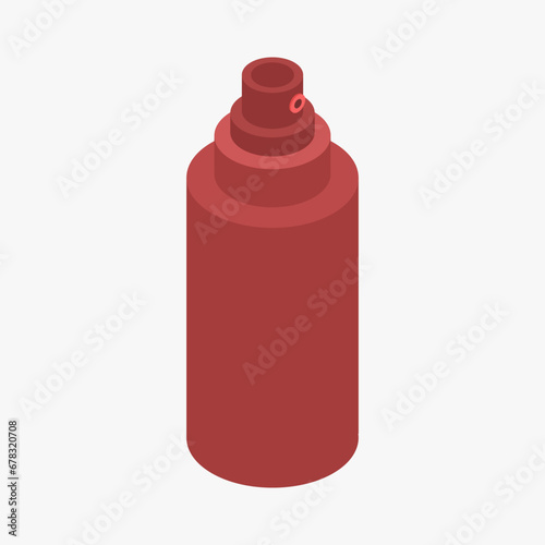 Gas spray bottle isometric