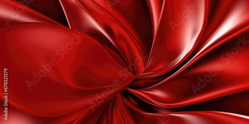 Beautiful abstract red glossy metallic floral design background. beautiful Generative AI AIG32