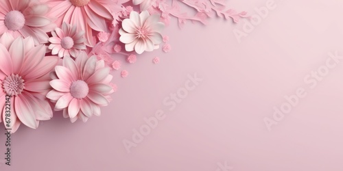 Beautiful abstract pink floral design background. beautiful Generative AI AIG32 © Summit Art Creations