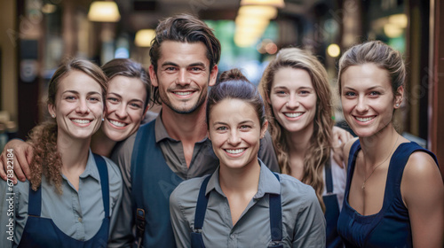 Young Successful Team that likes to Work Together with Employees Generative AI Digital Art Background Illustration Wallpaper Magazine Journal Poster