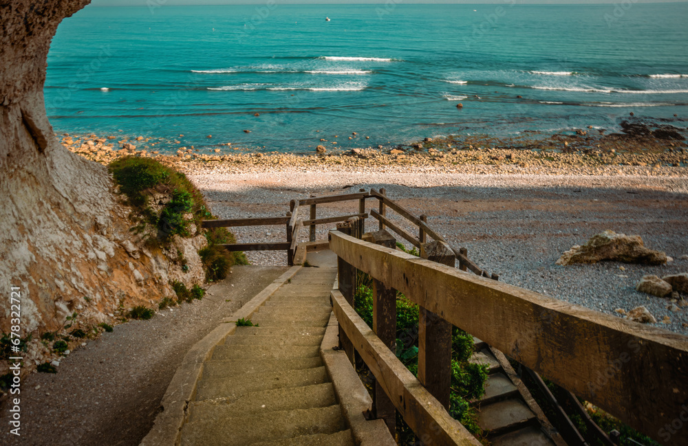 Obraz premium stairs in the beach