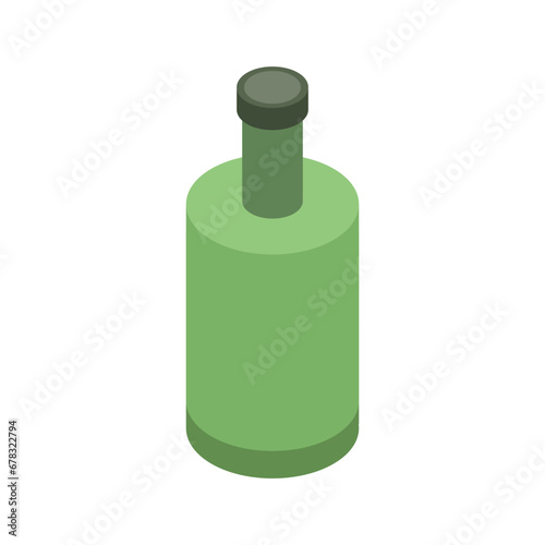 Olive oil bottle isometric