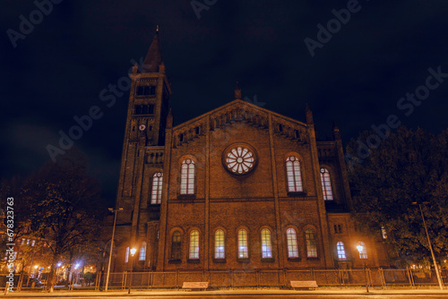 church at night, Potsdam